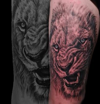 LUNATIC TATTOO ESTUDI tatuaje de león